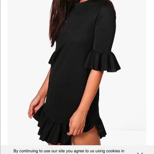 Black ruffle dress